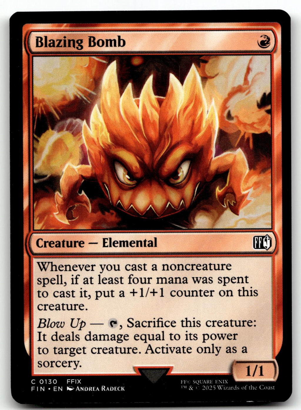 Blazing Bomb 130 Common FINAL FANTASY Magic: The Gathering Near Mint