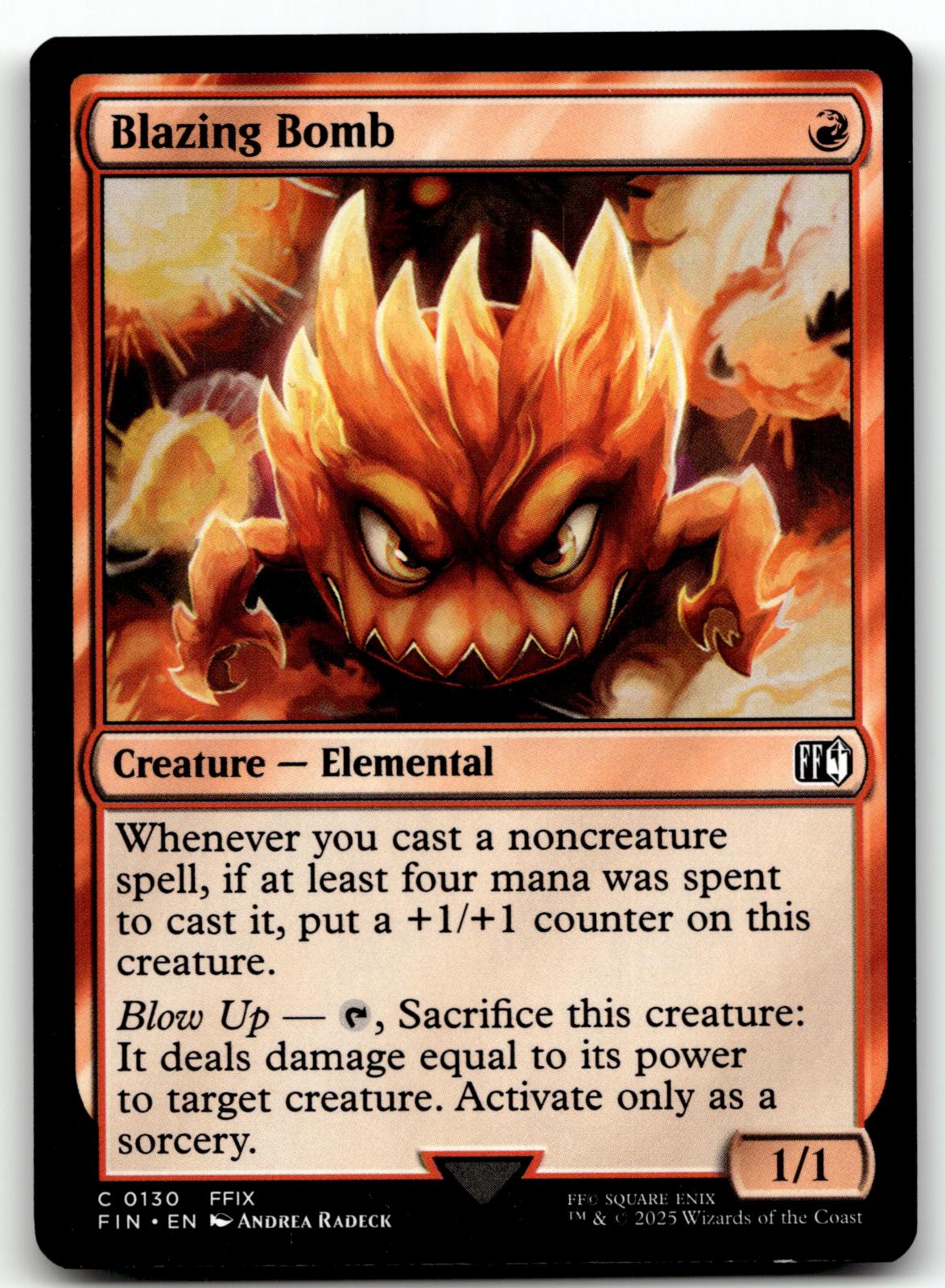 Blazing Bomb 130 Common FINAL FANTASY Magic: The Gathering Near Mint