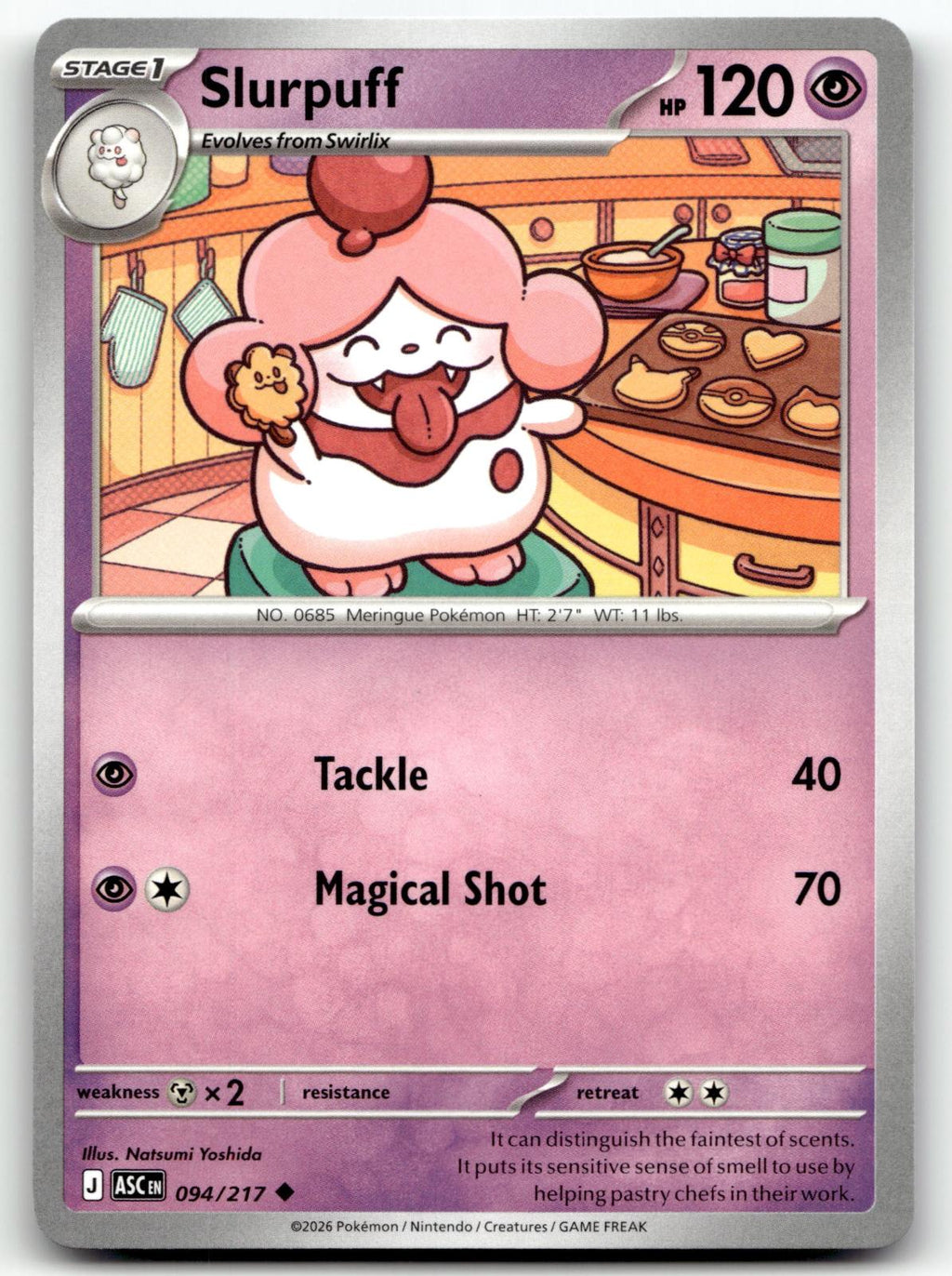 Slurpuff 094/217 Uncommon Ascended Heroes Pokemon Near Mint