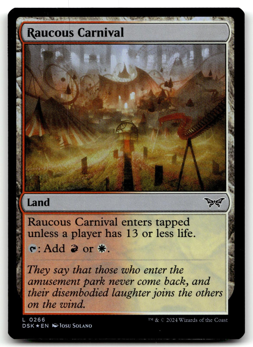 Raucous Carnival 266 Duskmourn: House of Horror Magic: The Gathering Foil NM
