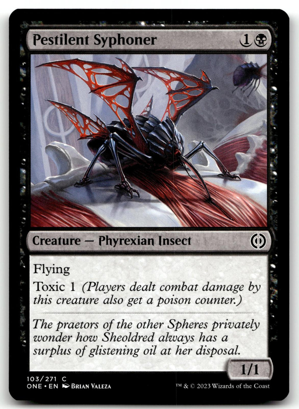 Pestilent Syphoner 103 Common Phyrexia: All Will Be One Magic: The Gathering NM