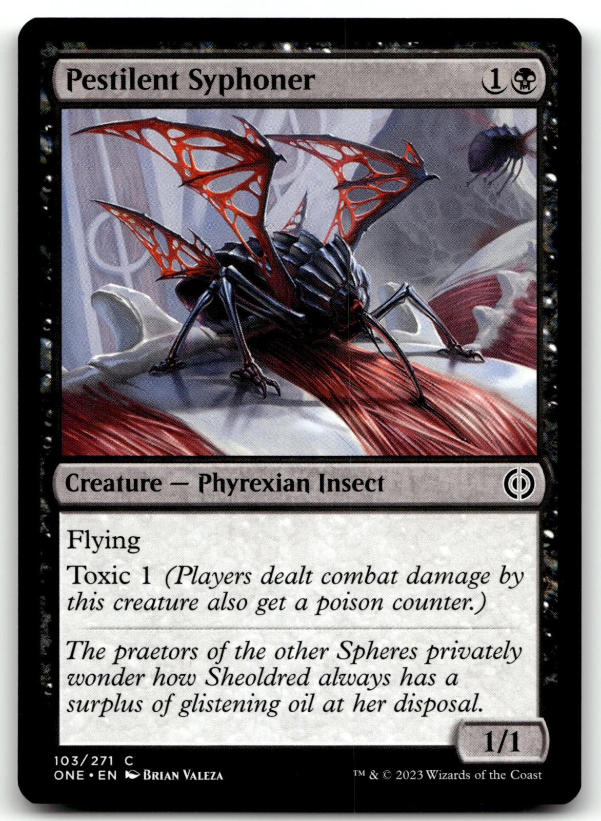 Pestilent Syphoner 103 Common Phyrexia: All Will Be One Magic: The Gathering NM