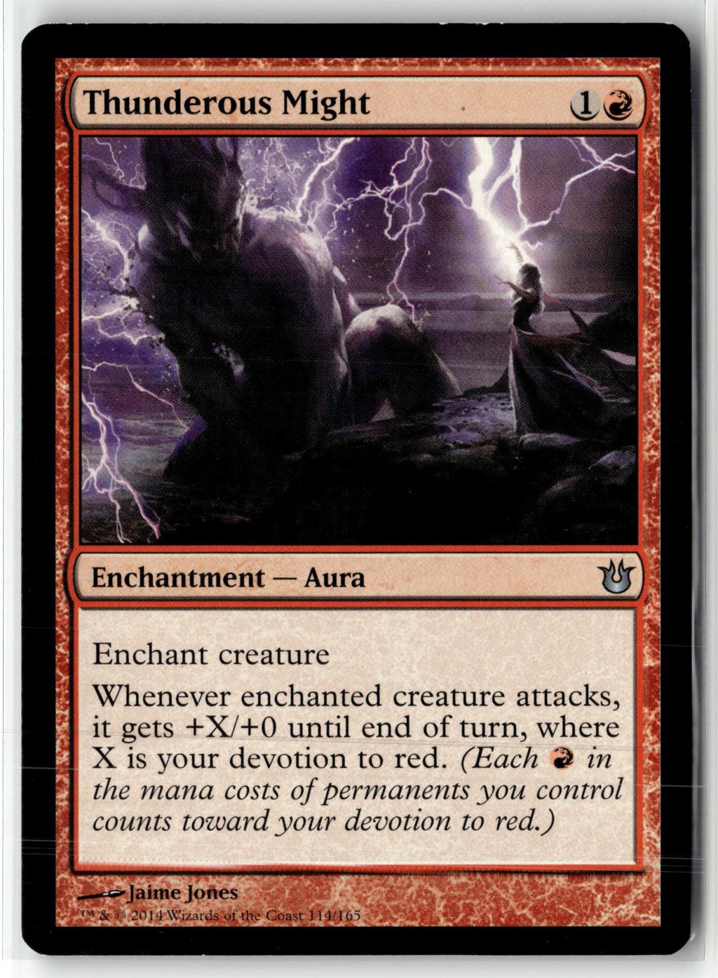 Thunderous Might 114 Uncommon Born of the Gods Magic: The Gathering Near Mint