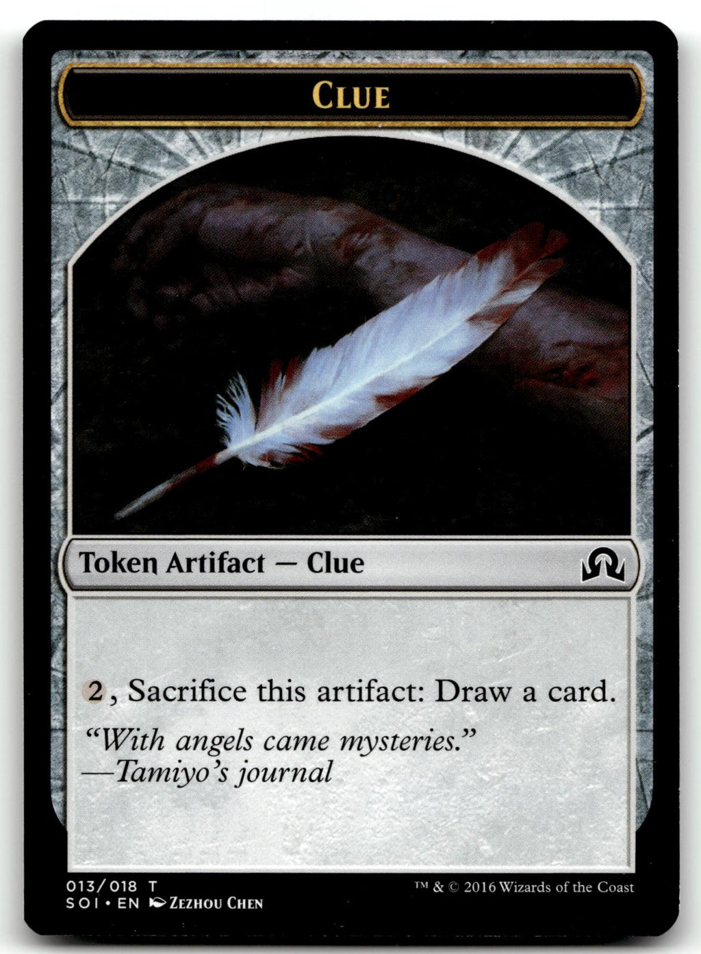 Clue Token (013) 13 Token Shadows over Innistrad Magic: The Gathering Near Mint