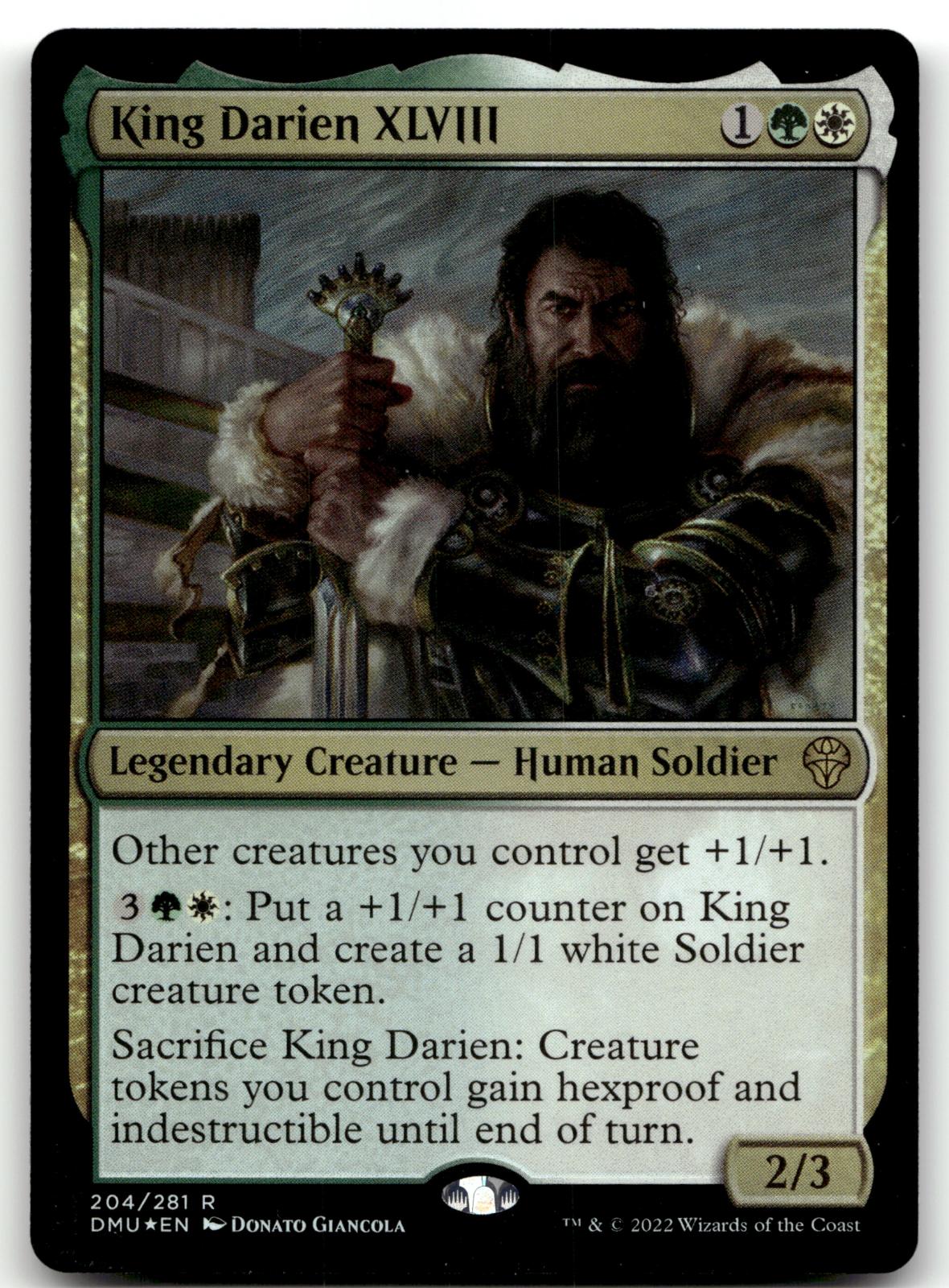 King Darien XLVIII 204 Rare Dominaria United Magic: The Gathering Foil Near Mint