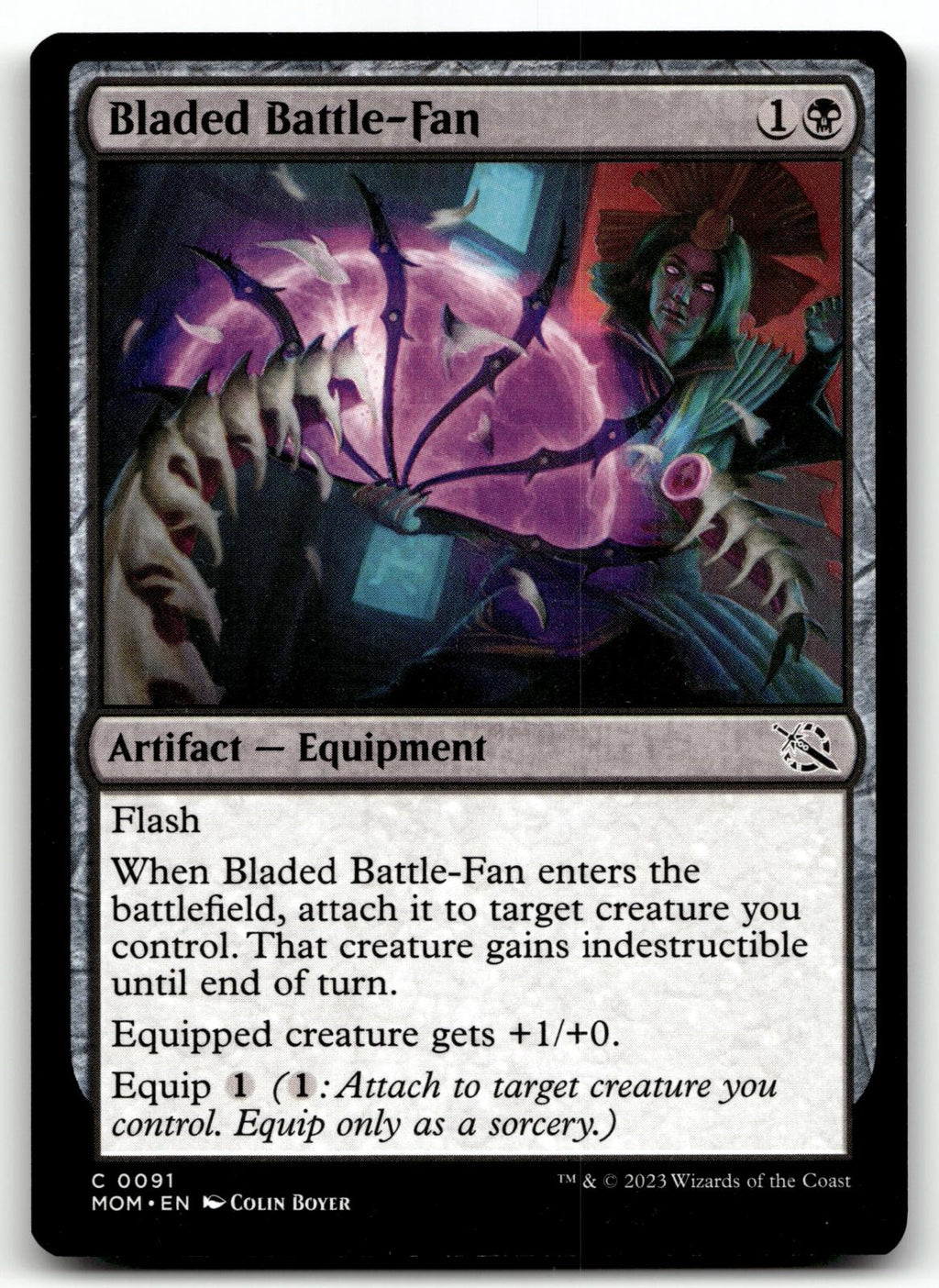 Bladed Battle-Fan 91 Common March of the Machine Magic: The Gathering Near Mint
