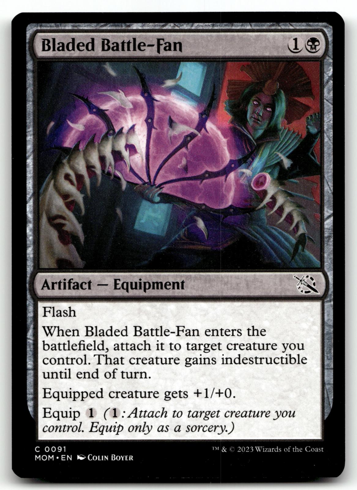 Bladed Battle-Fan 91 Common March of the Machine Magic: The Gathering Near Mint