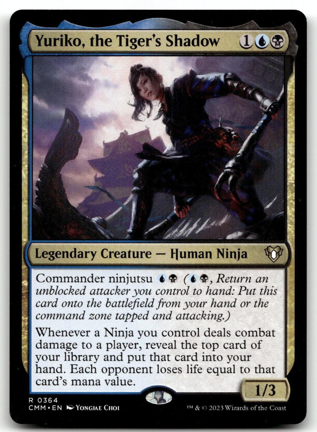 Yuriko, the Tiger's Shadow 364 Rare Commander Masters Magic: The Gathering NM