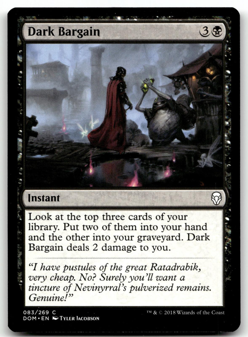 Dark Bargain 83 Common Dominaria Magic: The Gathering Near Mint