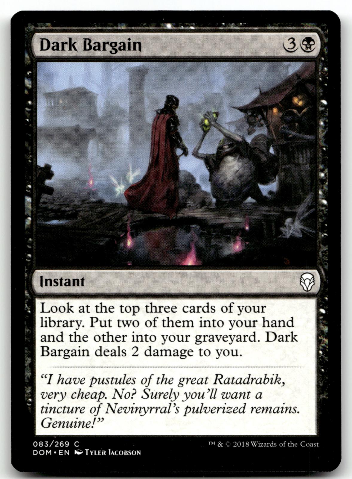 Dark Bargain 83 Common Dominaria Magic: The Gathering Near Mint