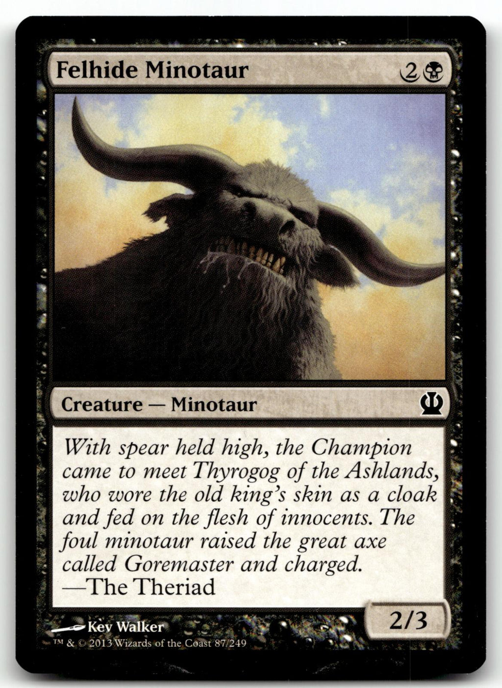 Felhide Minotaur 87 Common Theros Magic: The Gathering Near Mint