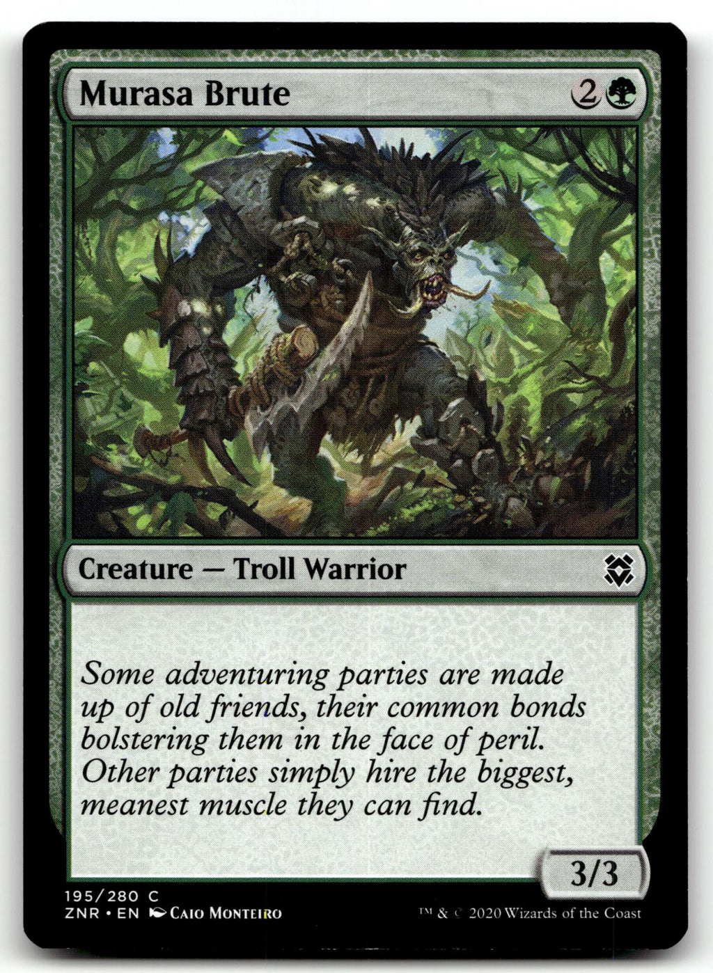 Murasa Brute 195 Common Zendikar Rising Magic: The Gathering Near Mint
