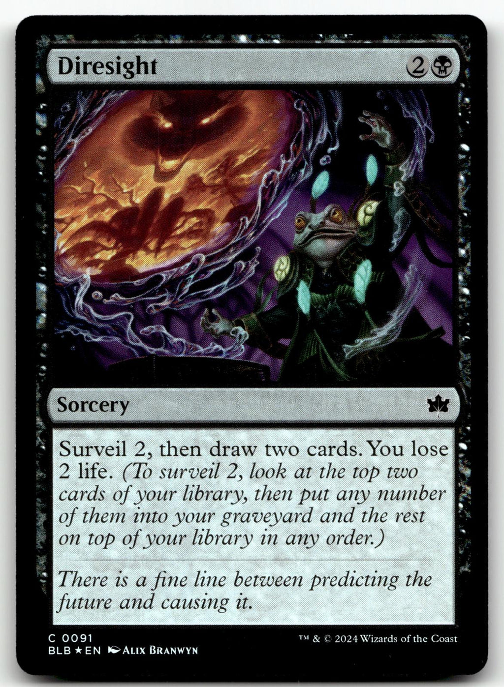 Diresight 91 Common Bloomburrow Magic: The Gathering Foil Near Mint