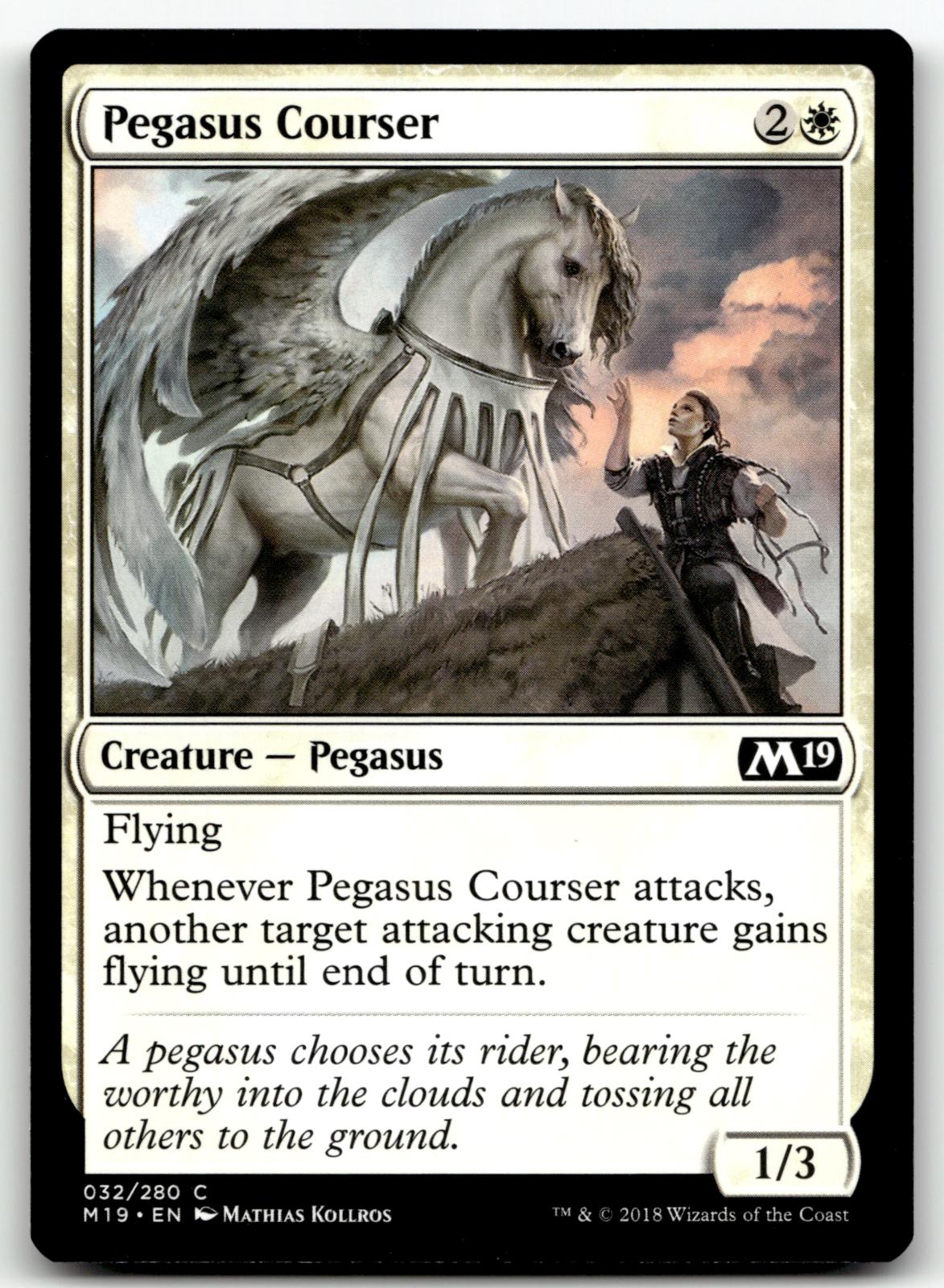 Pegasus Courser 32 Common Core Set 2019 Magic: The Gathering Near Mint