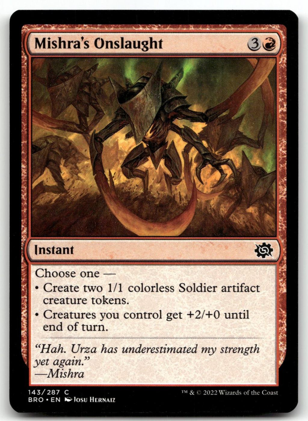 Mishra's Onslaught 143 Common The Brothers' War Magic: The Gathering Near Mint