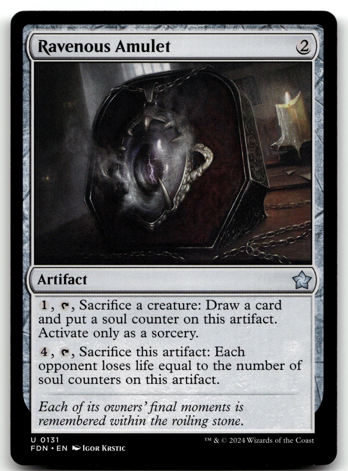 Ravenous Amulet 131 Uncommon Foundations Magic: The Gathering Near Mint