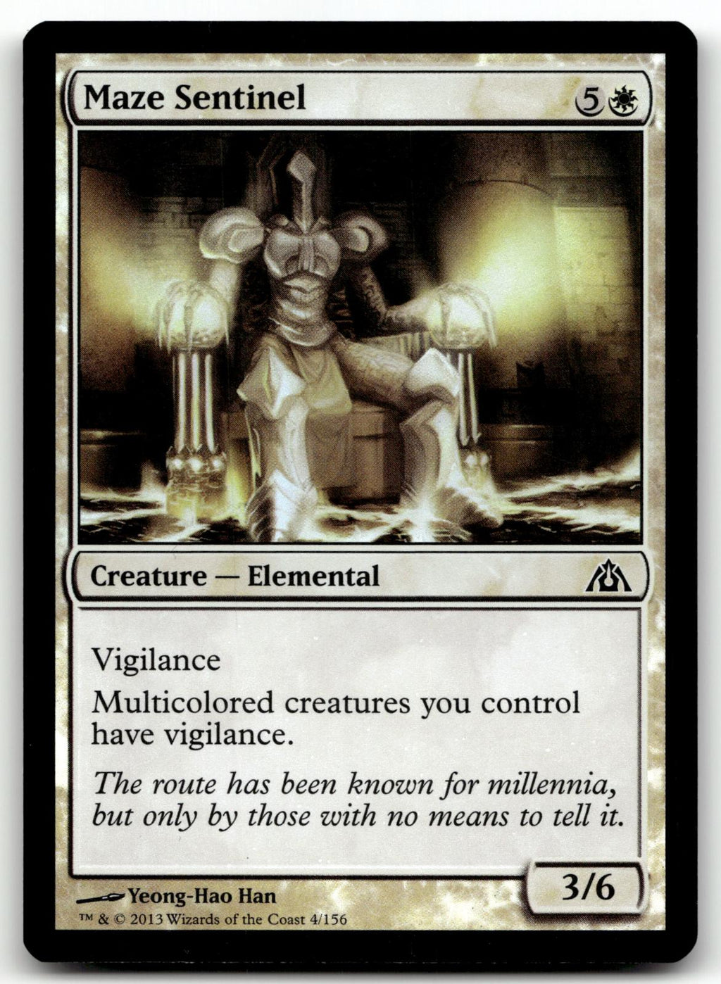 Maze Sentinel 4 Common Dragon's Maze Magic: The Gathering Foil Near Mint