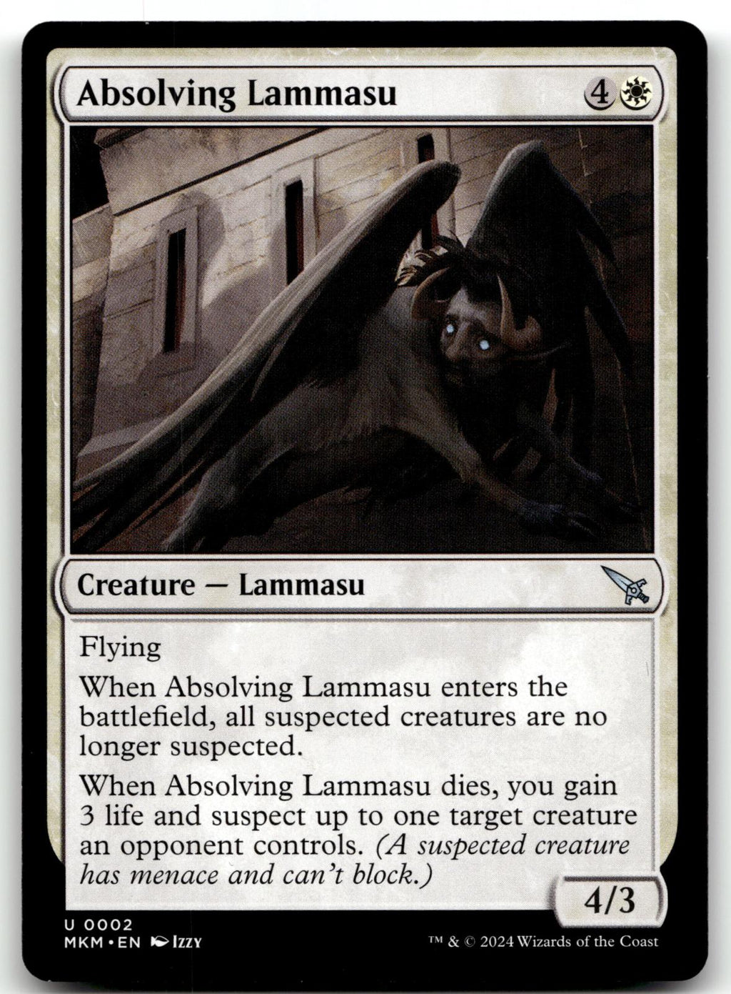 Absolving Lammasu 2 Uncommon Murders at Karlov Manor Magic: The Gathering NM