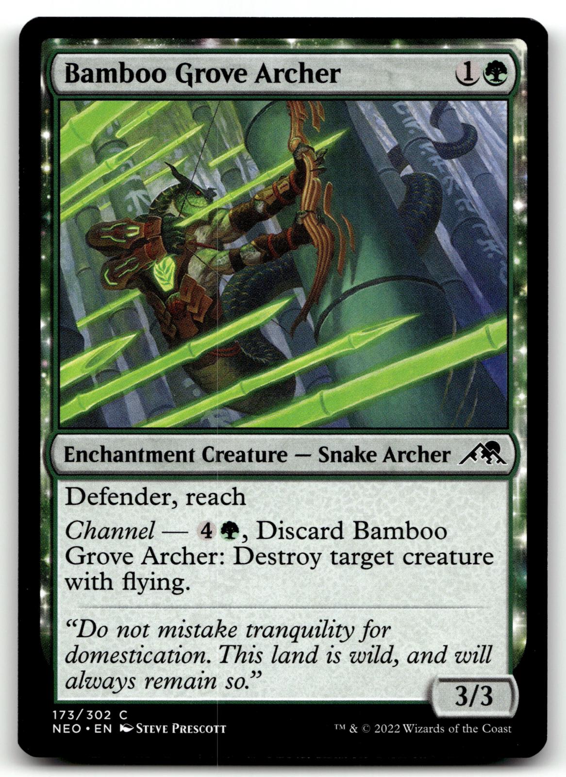 Bamboo Grove Archer 173 Common Kamigawa: Neon Dynasty Magic: The Gathering NM