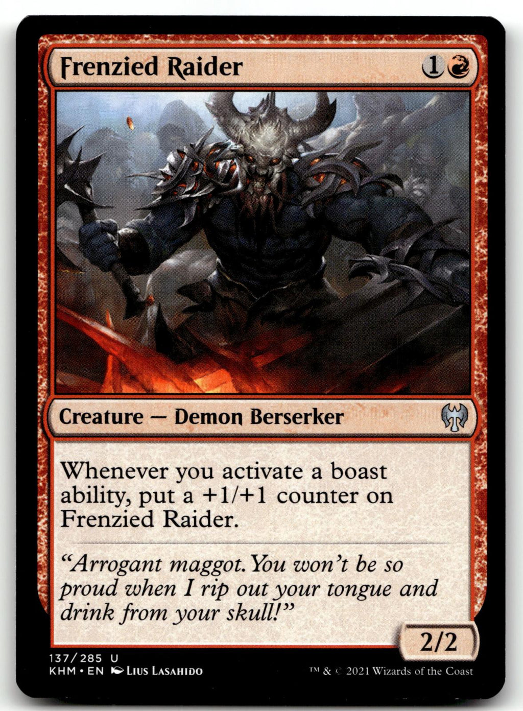 Frenzied Raider 137 Uncommon Kaldheim Magic: The Gathering Near Mint