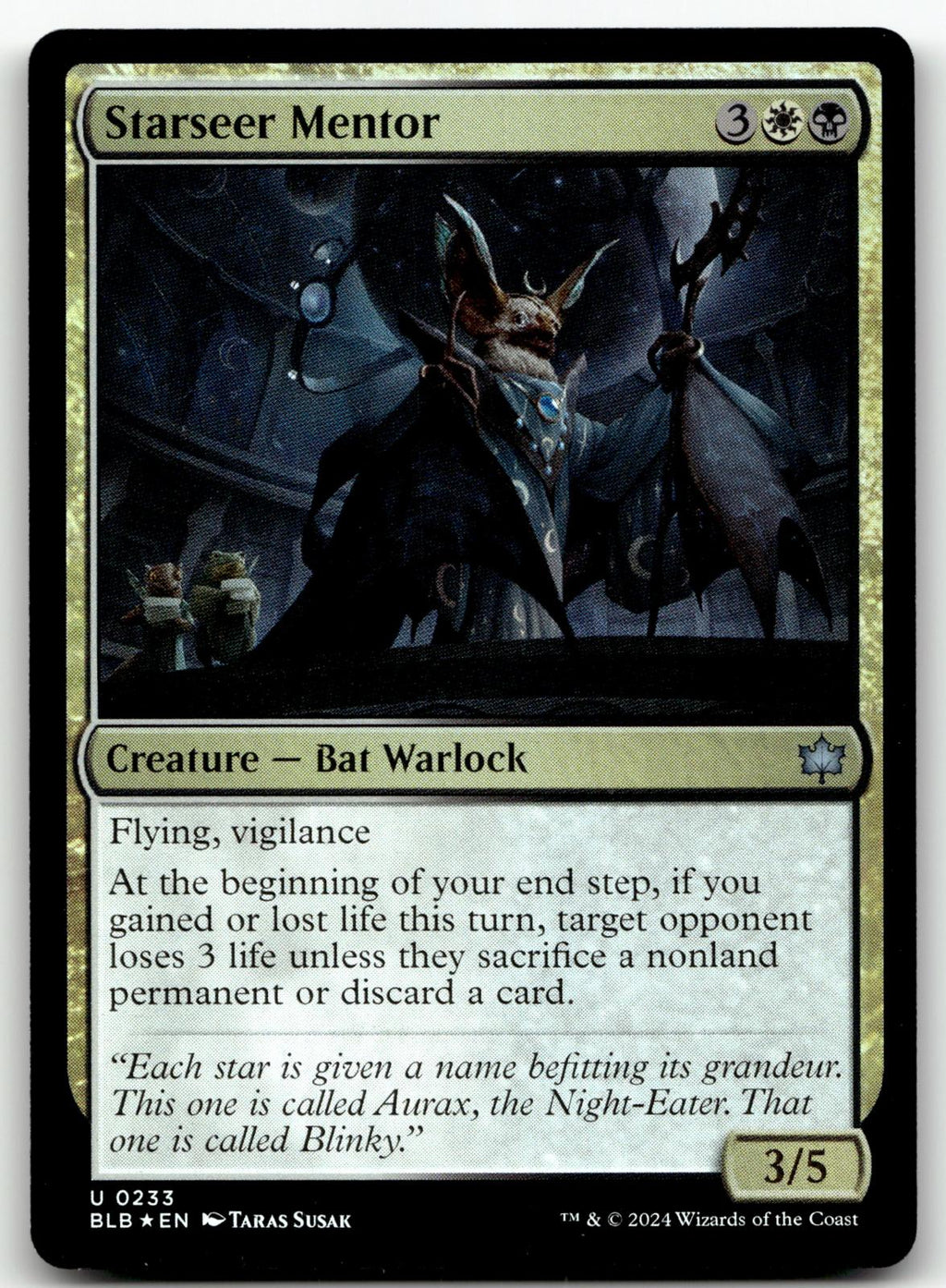 Starseer Mentor 233 Uncommon Bloomburrow Magic: The Gathering Foil Near Mint