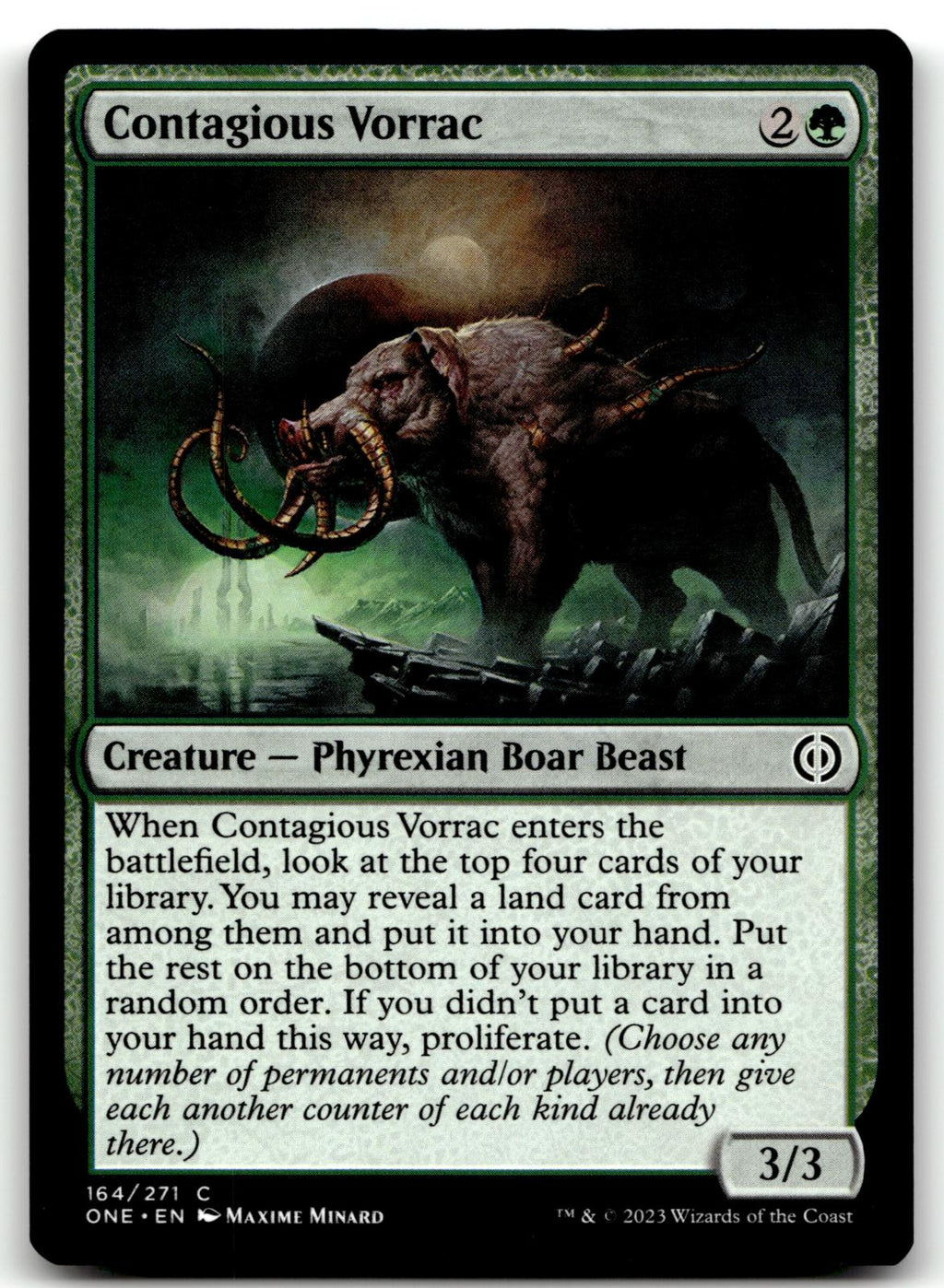 Contagious Vorrac 164 Common Phyrexia: All Will Be One Magic: The Gathering NM