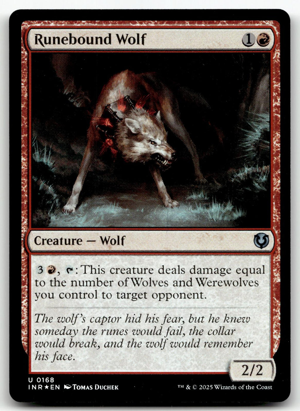 Runebound Wolf 168 Uncommon Innistrad Remastered Magic: The Gathering Foil NM