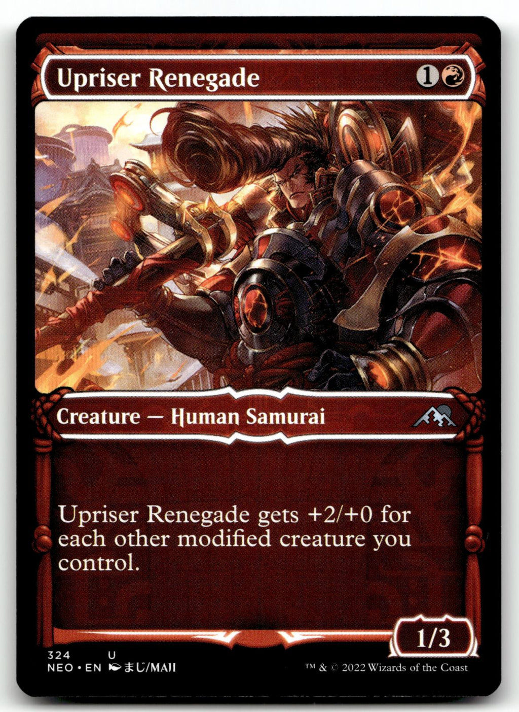 Upriser Renegade (Showcase) 324 Kamigawa: Neon Dynasty Magic: The Gathering NM