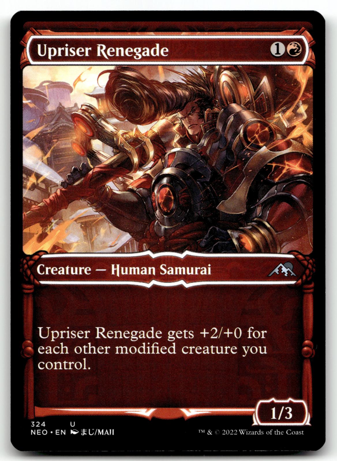Upriser Renegade (Showcase) 324 Kamigawa: Neon Dynasty Magic: The Gathering NM