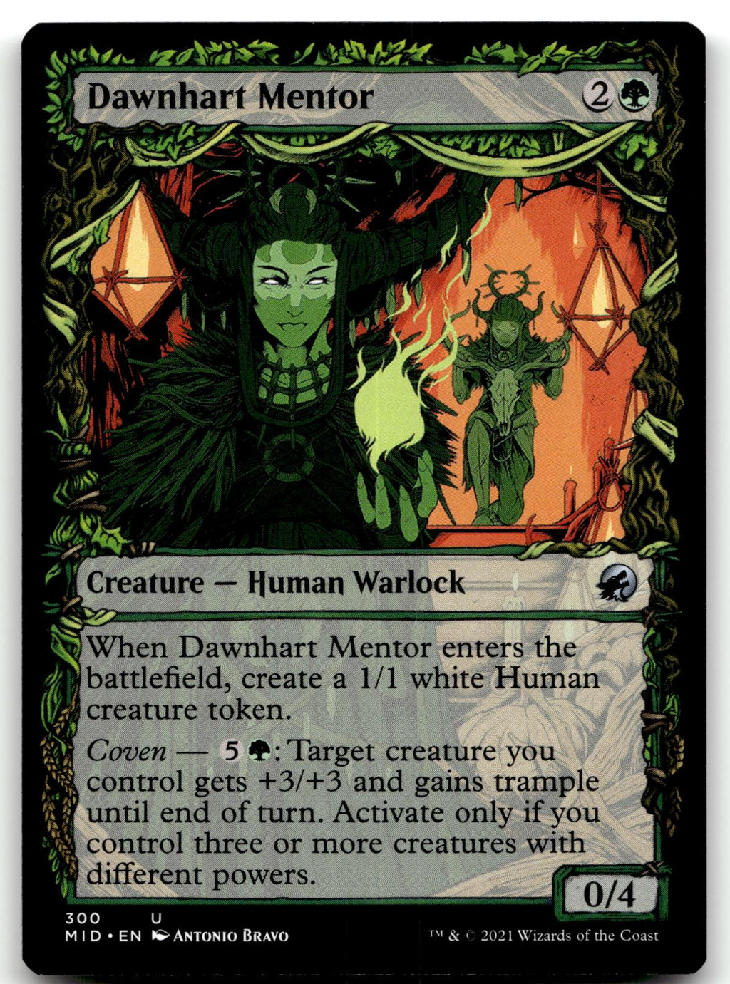 Dawnhart Mentor (Showcase) 300 Innistrad: Midnight Hunt Magic: The Gathering NM