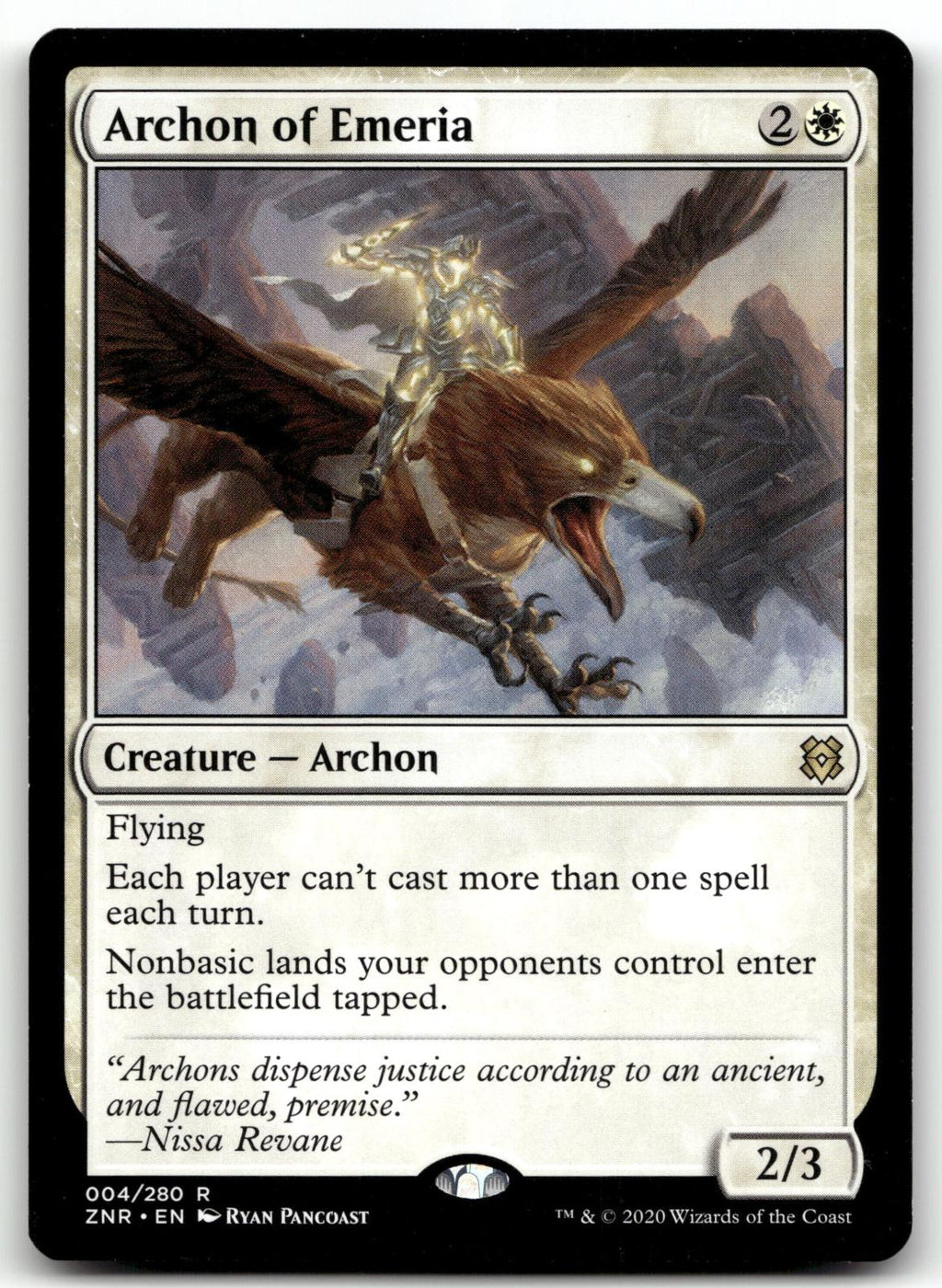 Archon of Emeria 4 Rare Zendikar Rising Magic: The Gathering Near Mint