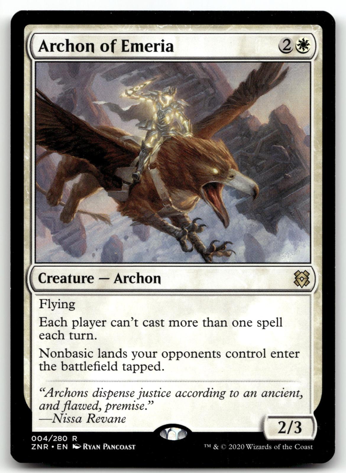 Archon of Emeria 4 Rare Zendikar Rising Magic: The Gathering Near Mint