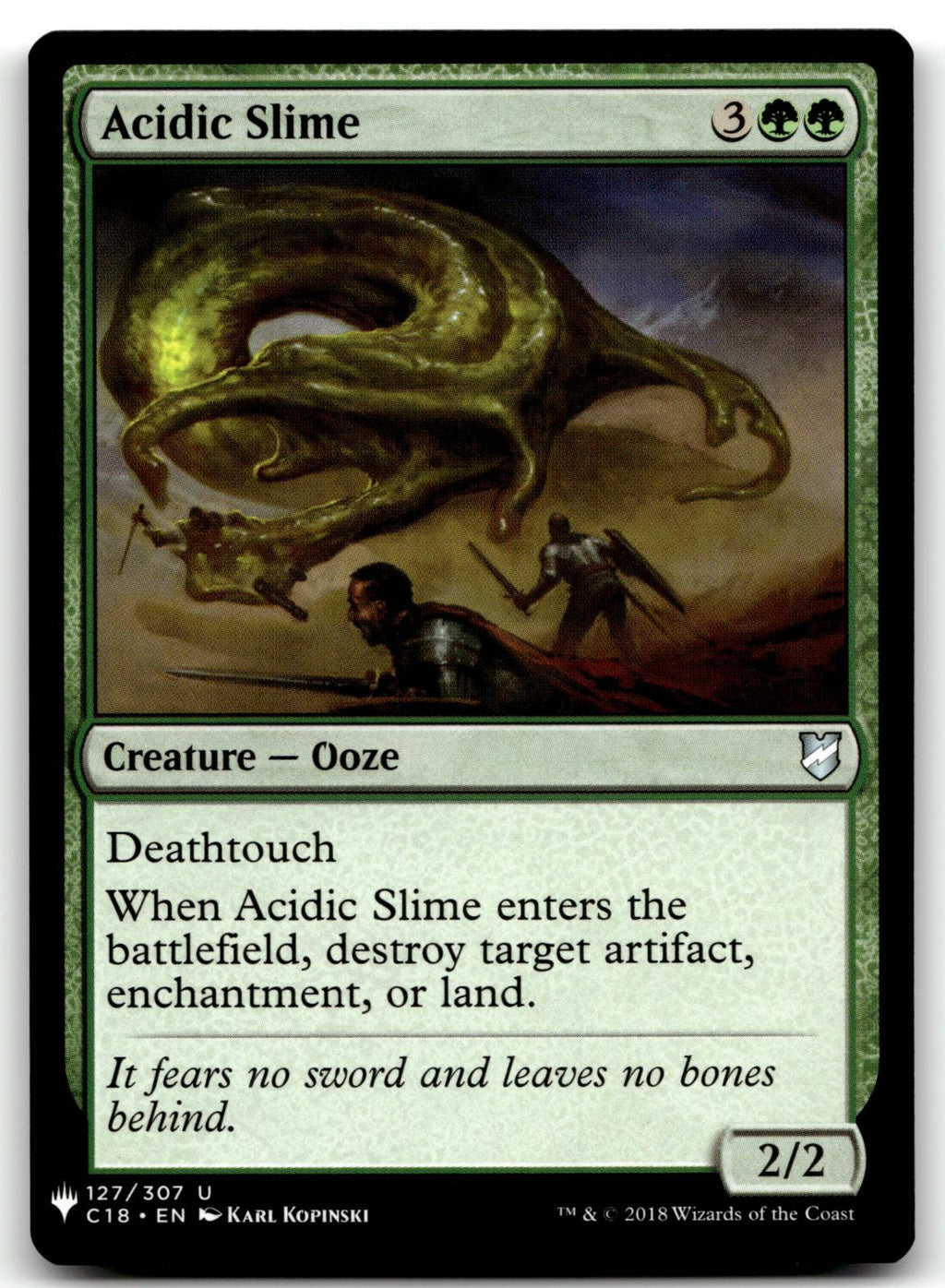 Acidic Slime 127 Uncommon Commander 2018 Magic: The Gathering Near Mint