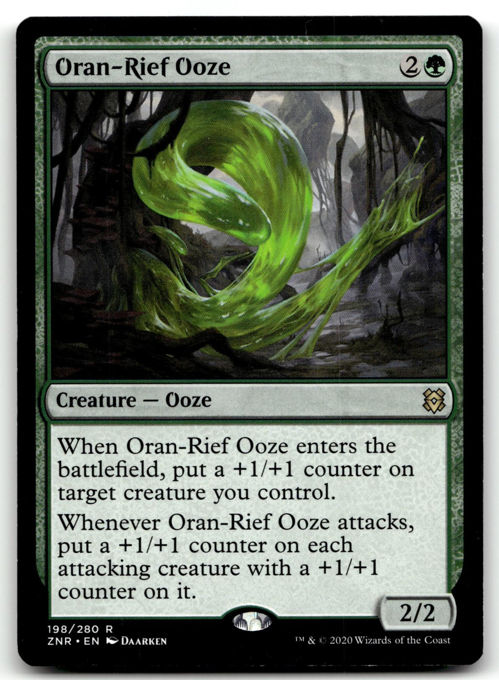 Oran-Rief Ooze 198 Rare Zendikar Rising Magic: The Gathering Near Mint
