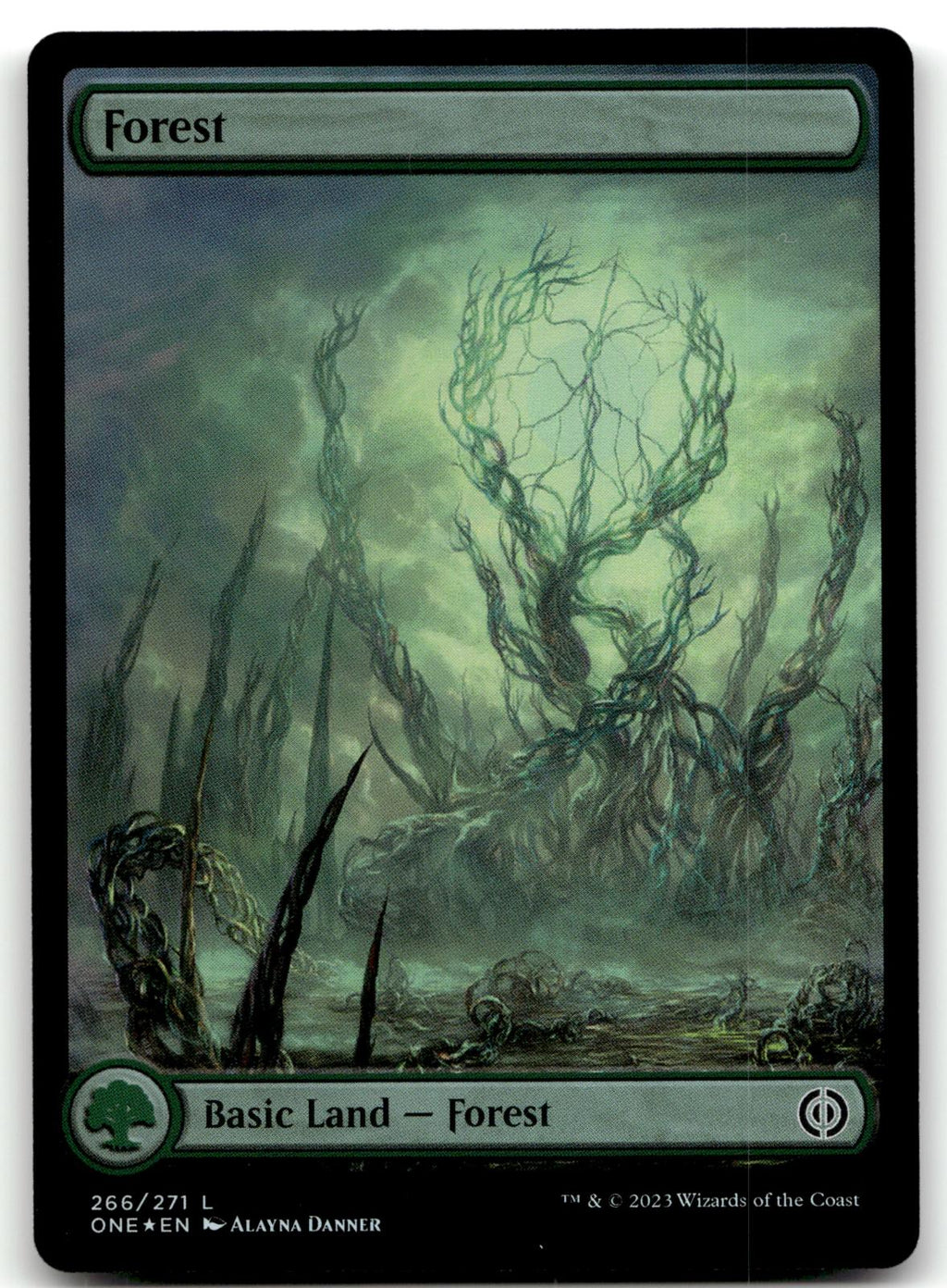 Forest (266) - Full Art 266 Phyrexia: All Will Be One Magic: The Gathering Foil NM