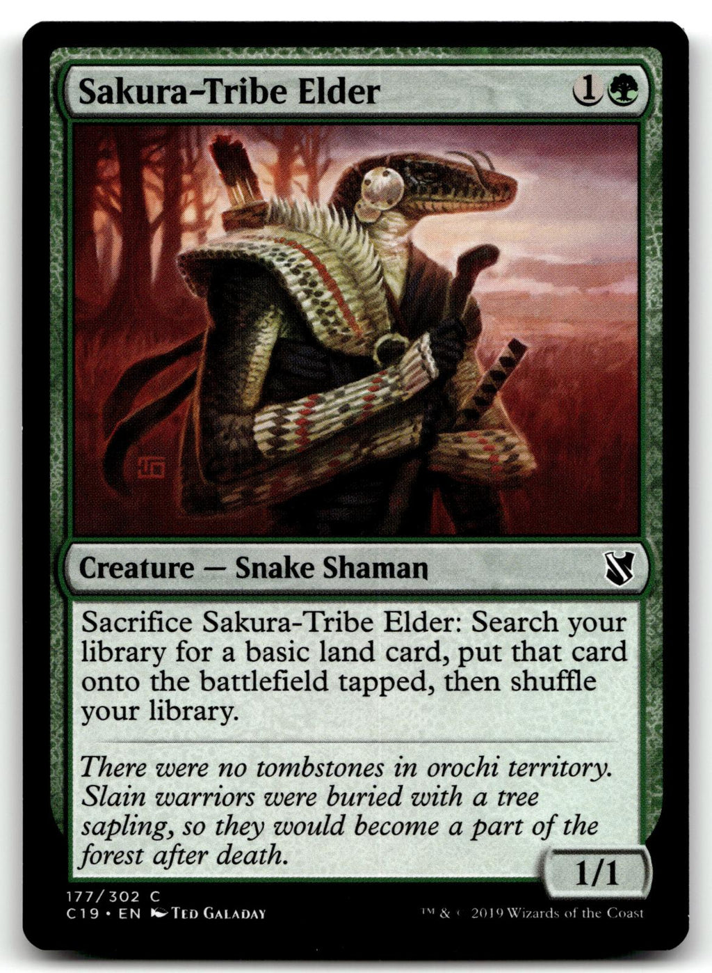 Sakura-Tribe Elder 177 Common Commander 2019 Magic: The Gathering Near Mint
