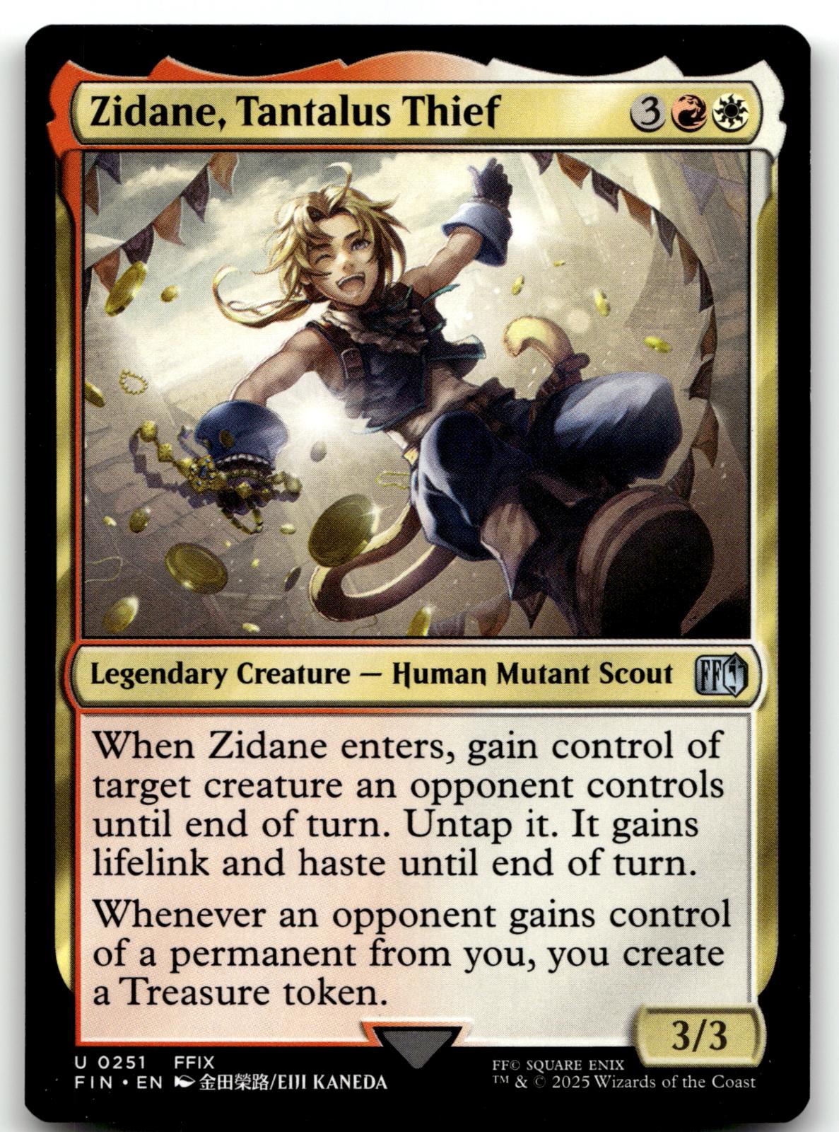 Zidane, Tantalus Thief 251 Uncommon FINAL FANTASY Magic: The Gathering Near Mint