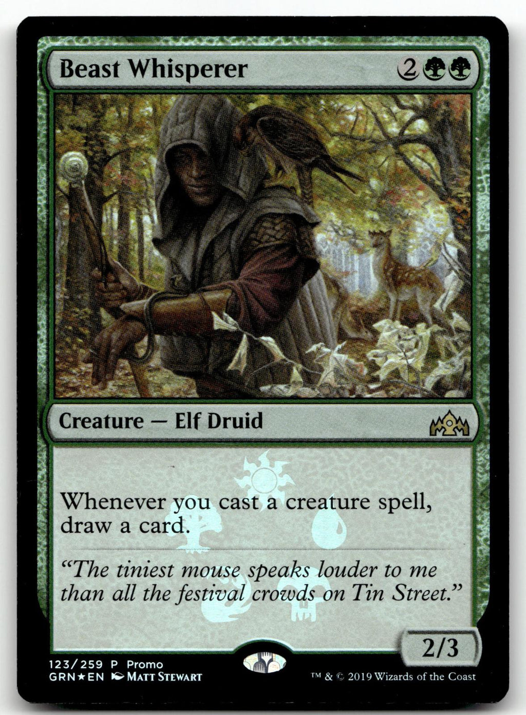 Beast Whisperer 123 Rare Guilds of Ravnica Magic: The Gathering Foil Near Mint