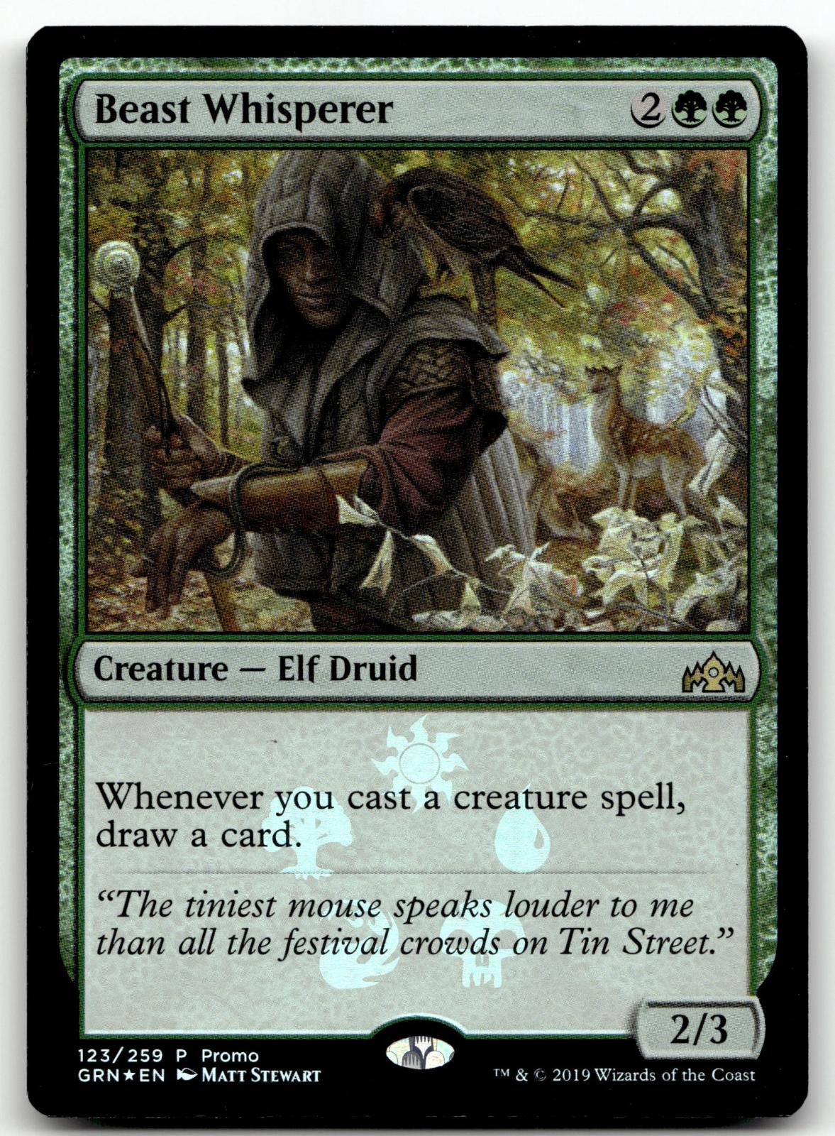 Beast Whisperer 123 Rare Guilds of Ravnica Magic: The Gathering Foil Near Mint
