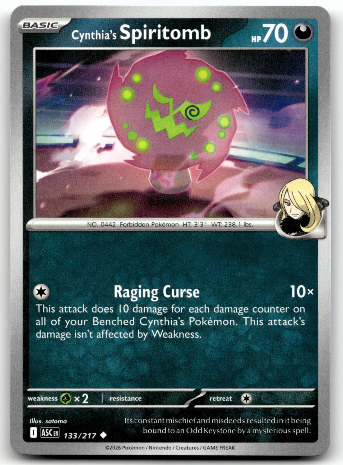 Cynthia's Spiritomb 133/217 Uncommon Ascended Heroes Pokemon Near Mint