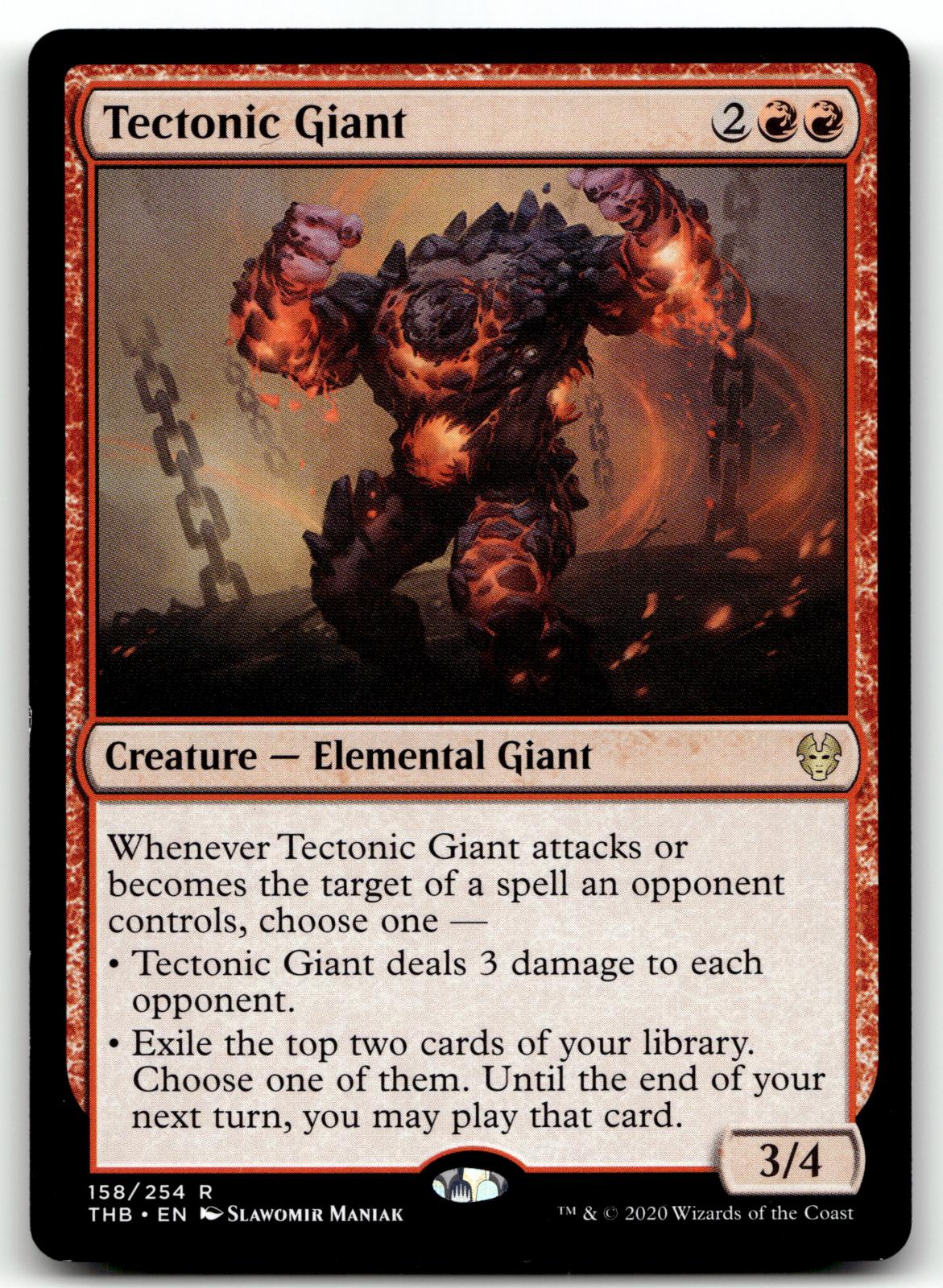 Tectonic Giant 158 Rare Theros Beyond Death Magic: The Gathering Near Mint