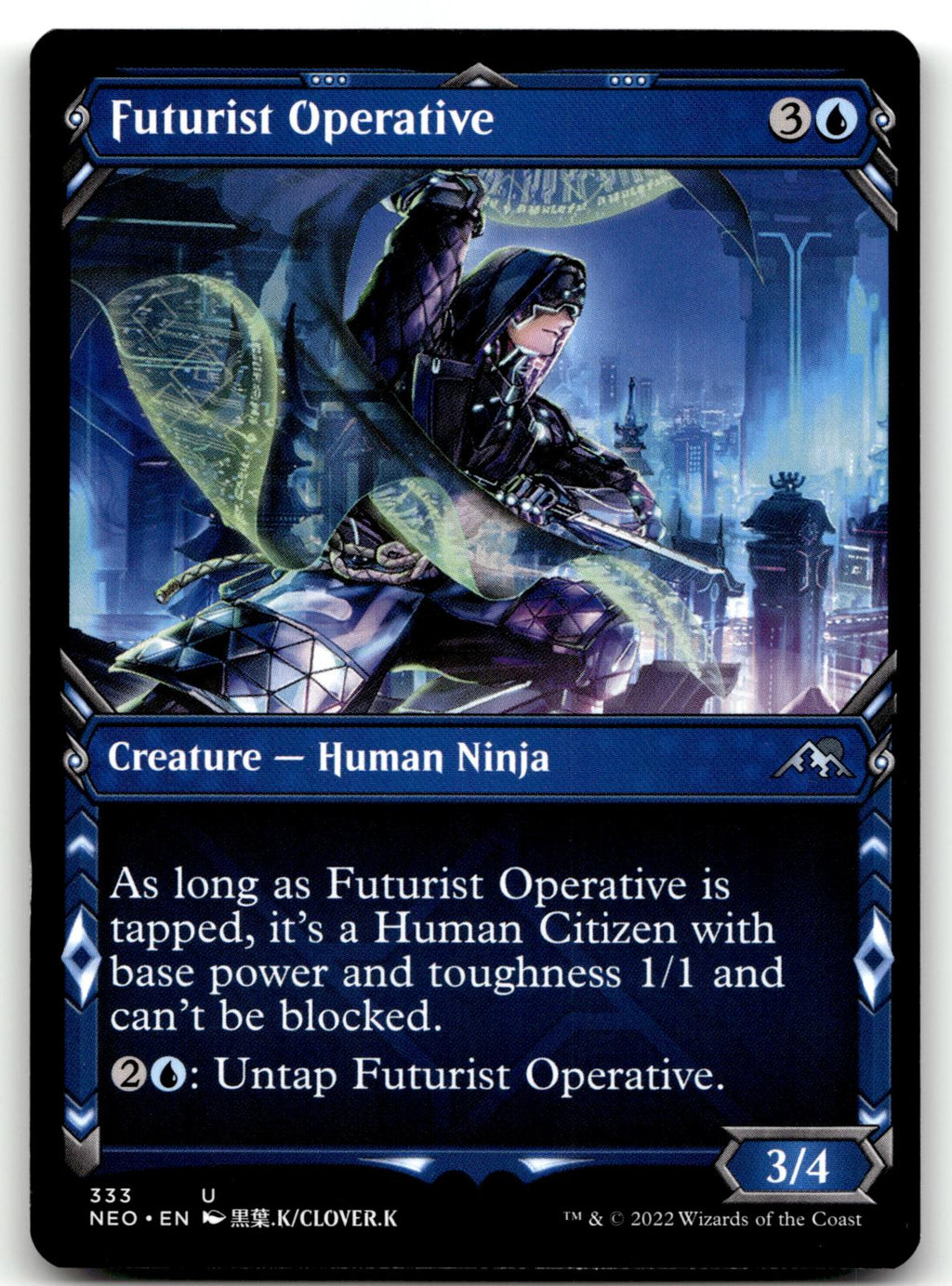 Futurist Operative (Showcase) 333 Kamigawa: Neon Dynasty Magic: The Gathering NM