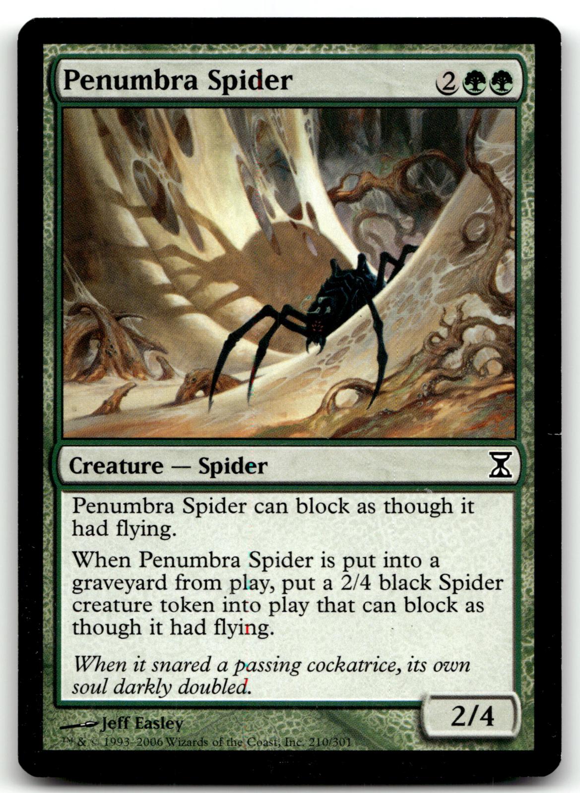 Penumbra Spider 210 Common Time Spiral Magic: The Gathering Near Mint
