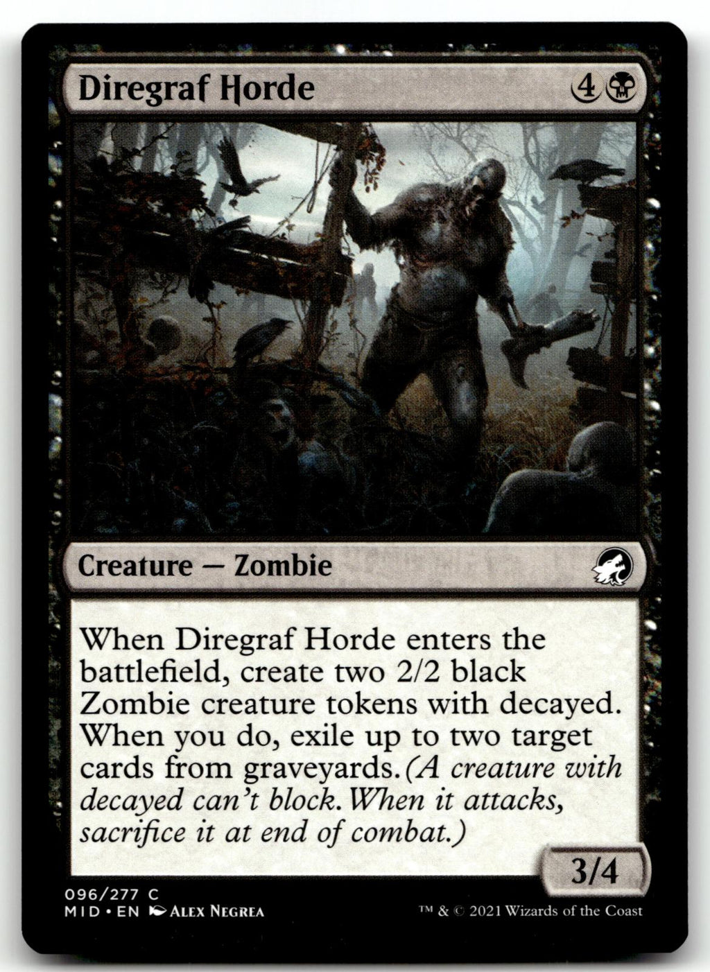 Diregraf Horde 96 Common Innistrad: Midnight Hunt Magic: The Gathering Near Mint