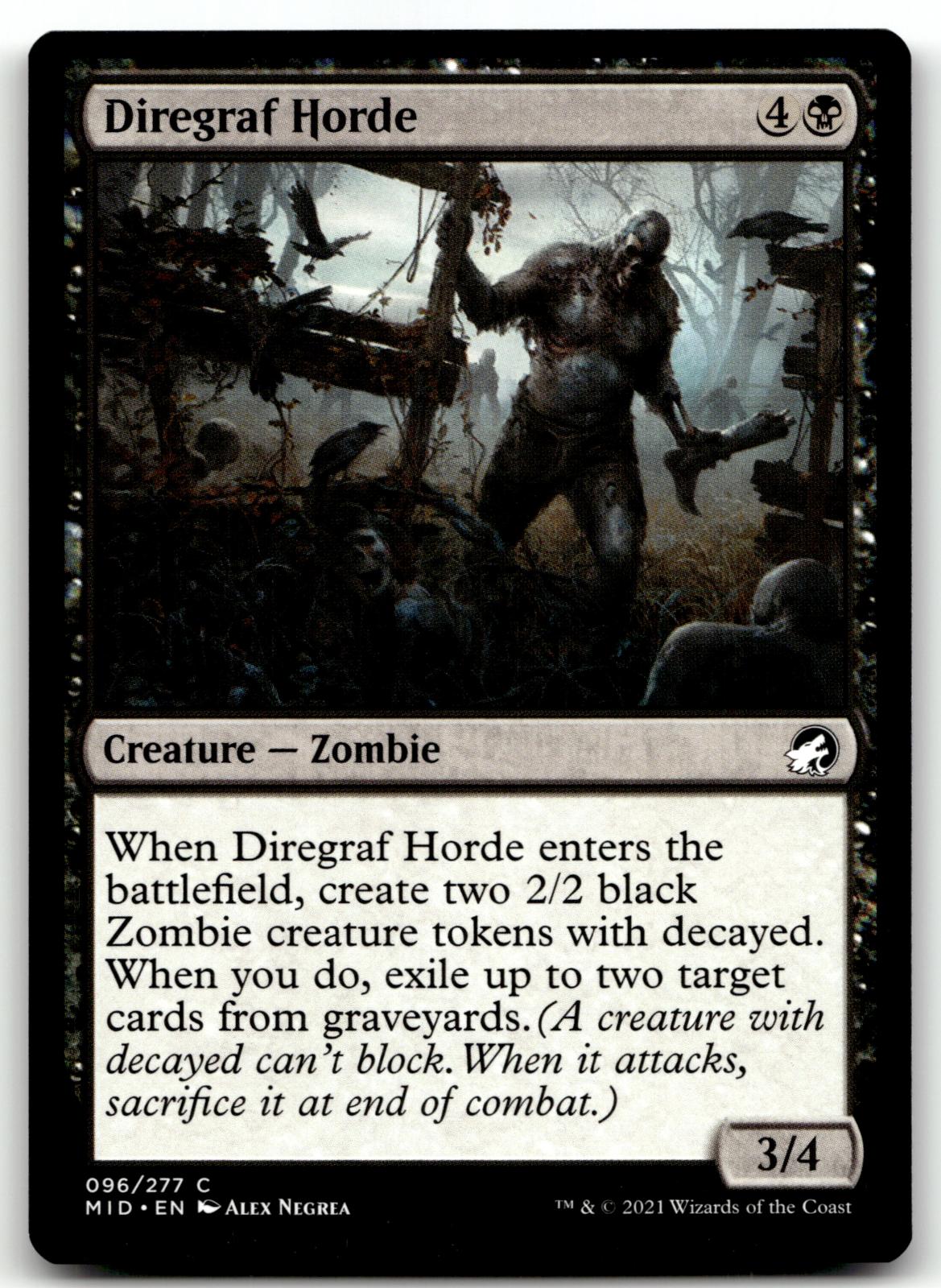 Diregraf Horde 96 Common Innistrad: Midnight Hunt Magic: The Gathering Near Mint