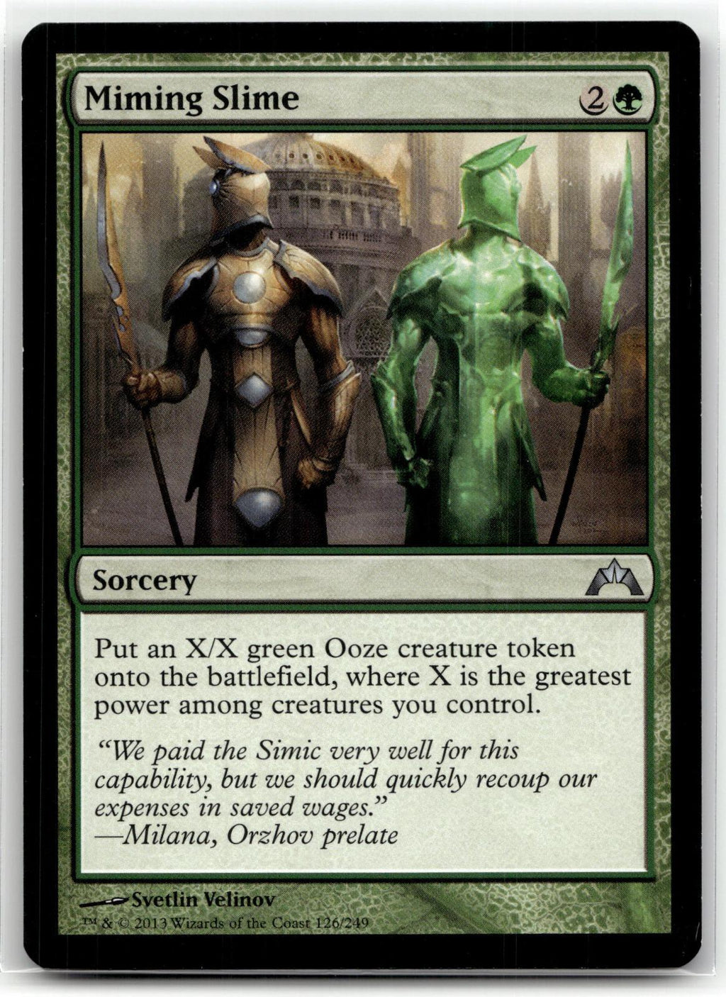 Miming Slime 126 Uncommon Gatecrash Magic: The Gathering Near Mint