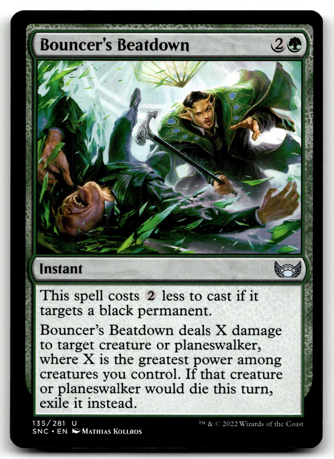 Bouncer's Beatdown 135 Uncommon Streets of New Capenna Magic: The Gathering NM