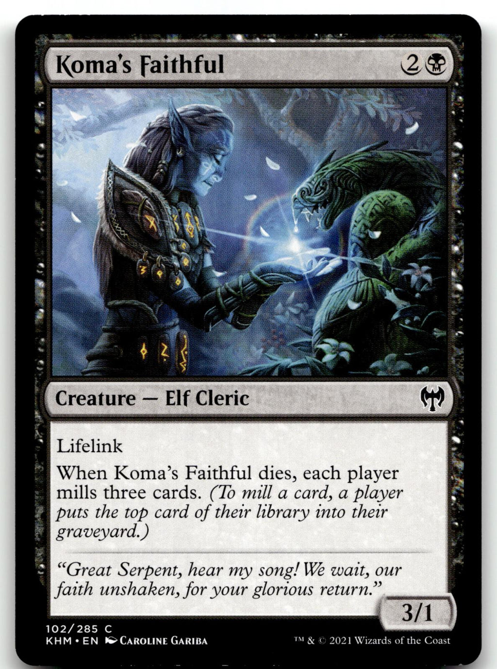 Koma's Faithful 102 Common Kaldheim Magic: The Gathering Near Mint