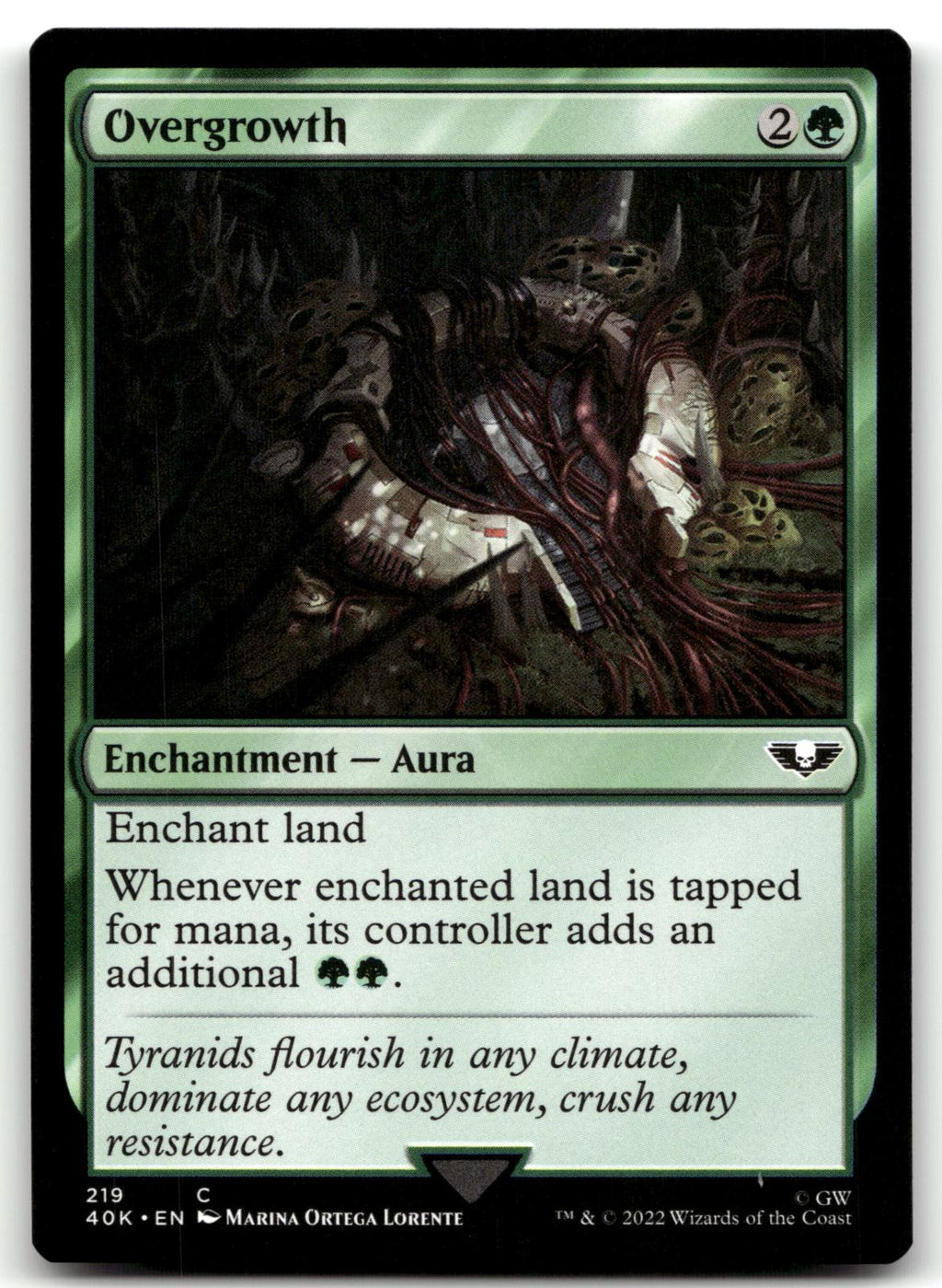 Overgrowth 219 Common Universes Beyond: Warhammer 40,000 Magic: The Gathering NM