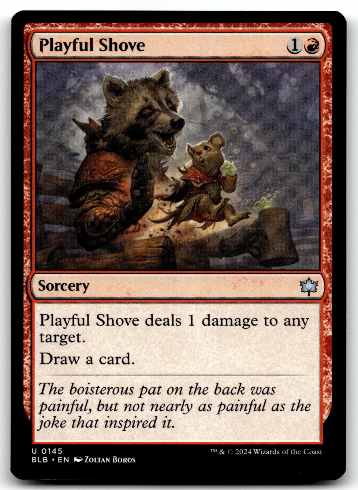 Playful Shove 145 Uncommon Bloomburrow Magic: The Gathering Near Mint